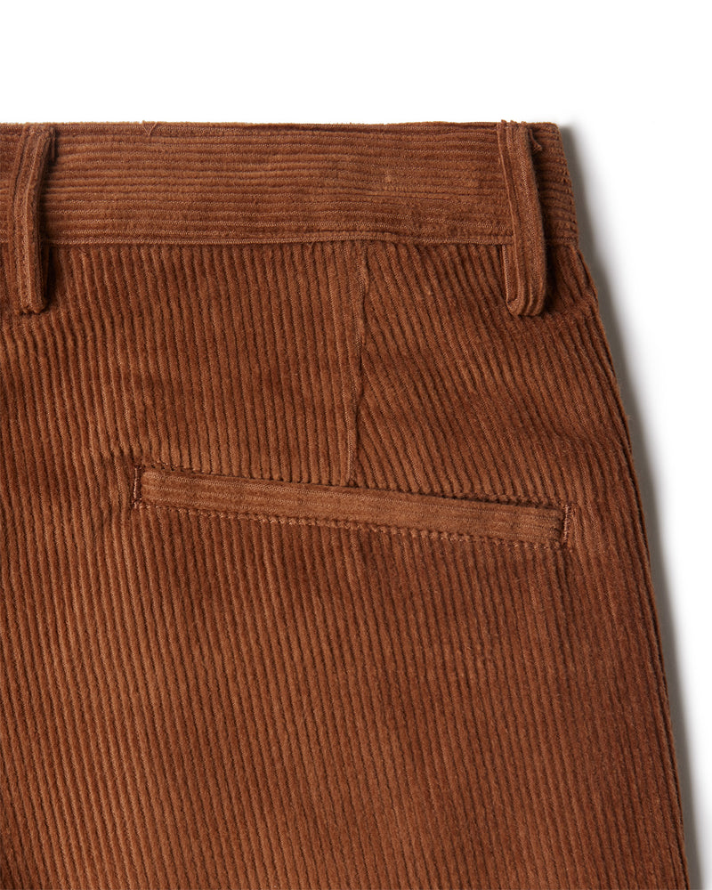 Sierra Corduroy Pleated Chinos  - Brown