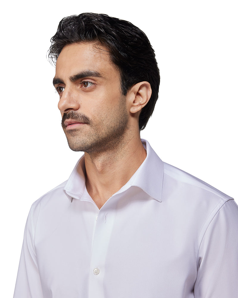 White Stretch Oxford Shirt