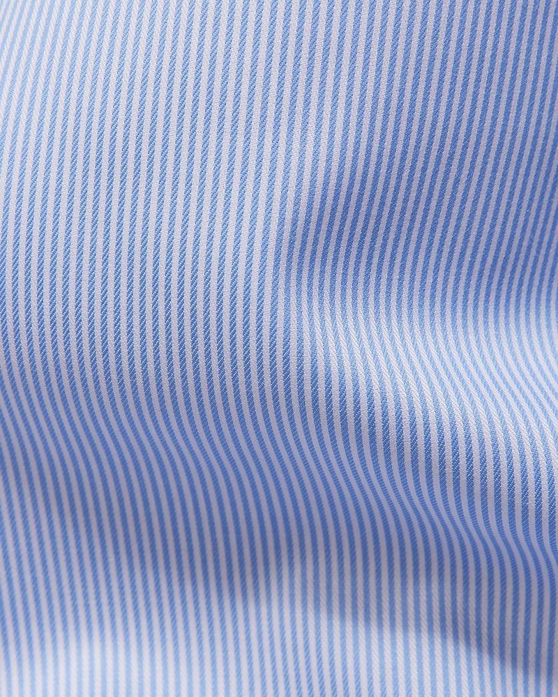 Blue & White Twill Striped Shirt