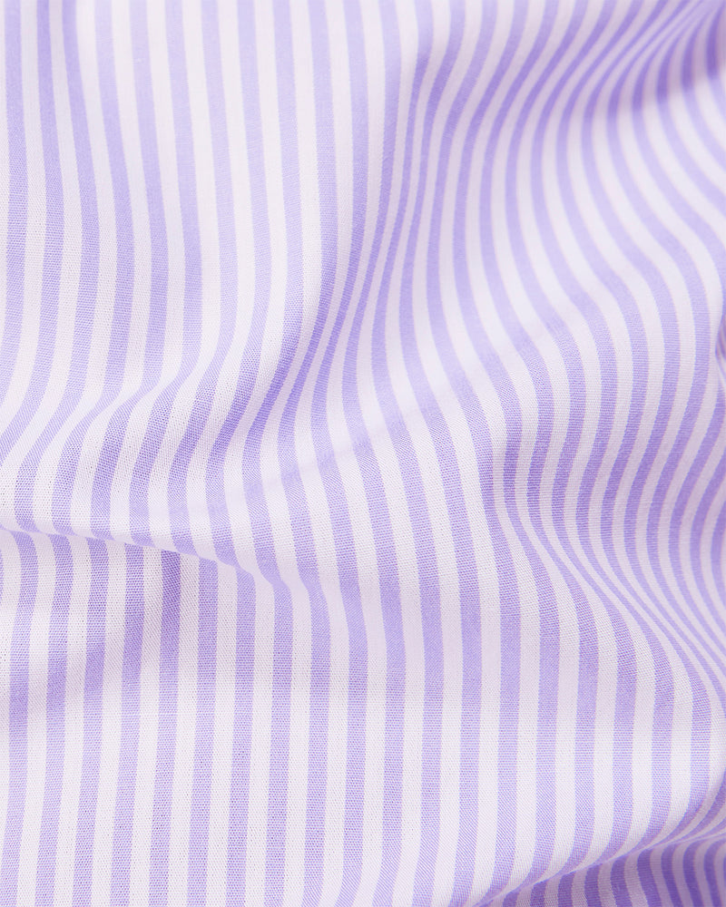 Lavender Cotton Oxford Striped Shirt