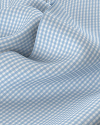 Gingham Checked Shirt - Light Blue & White