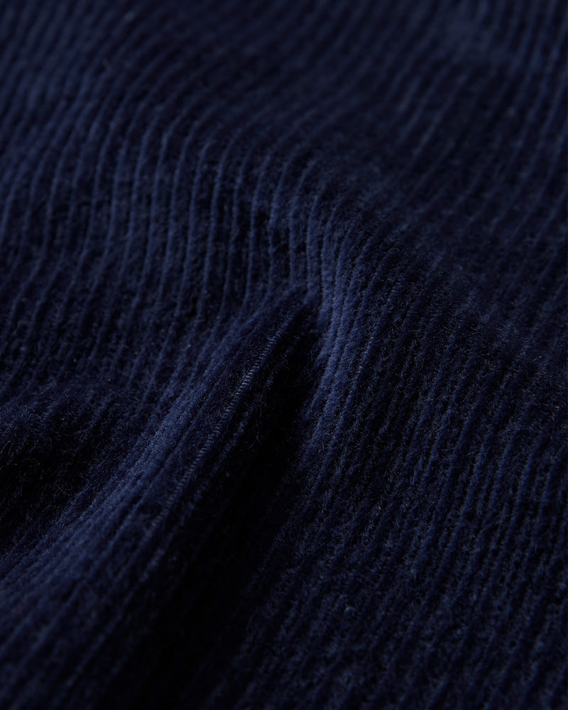 Sierra Corduroy Pleated Chinos - Navy