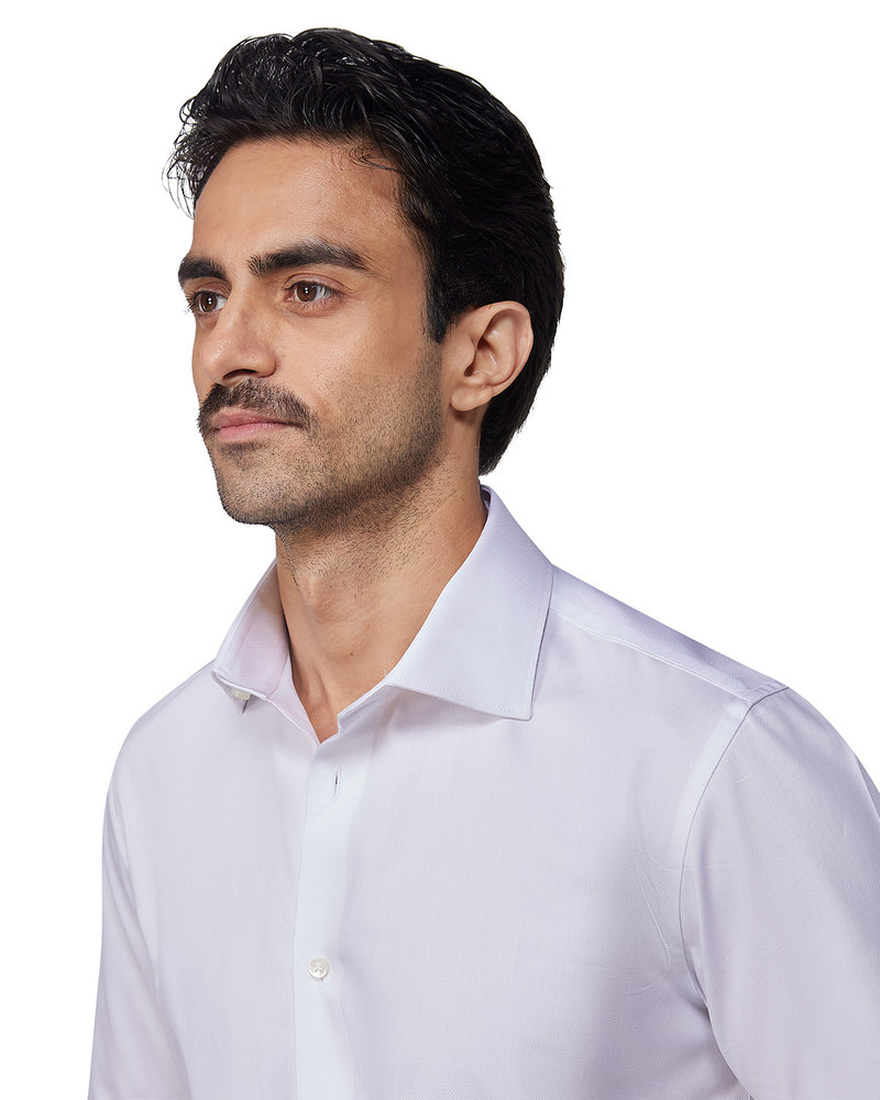 White Cotton Twill Shirt