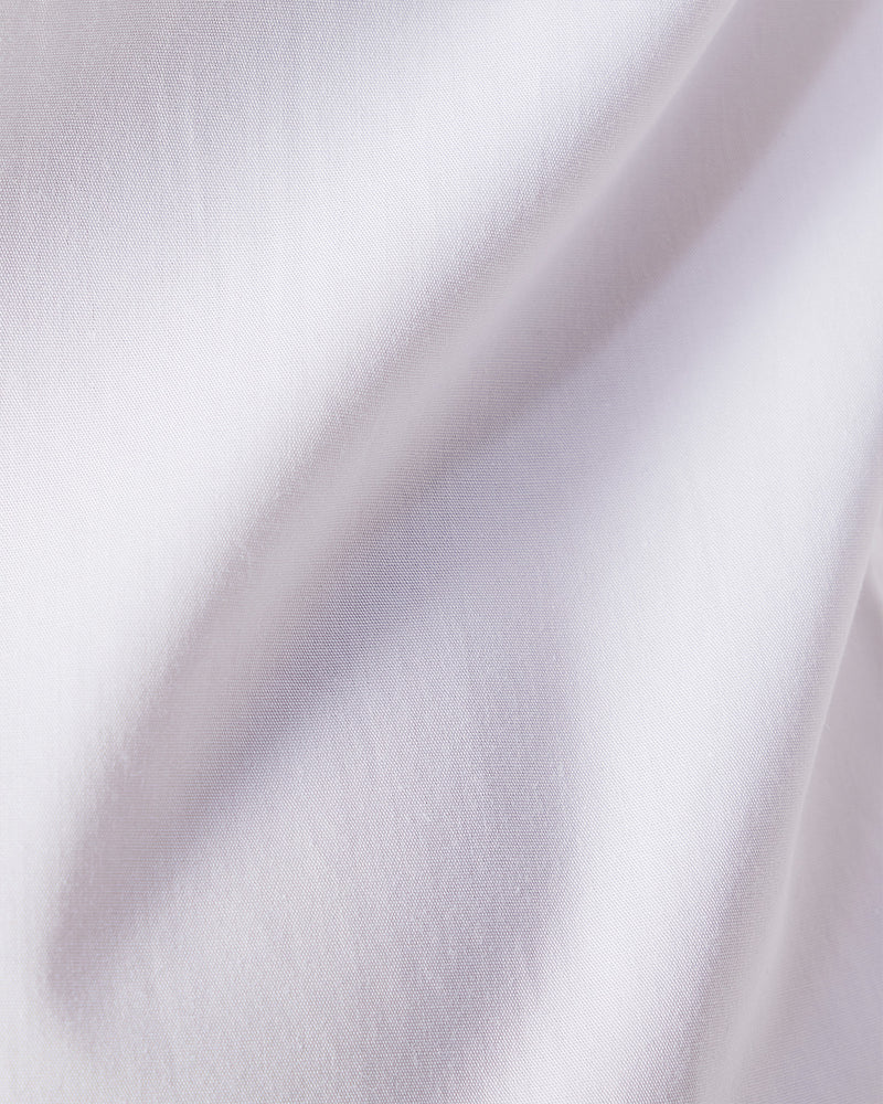 White Smooth Cotton Poplin Shirt