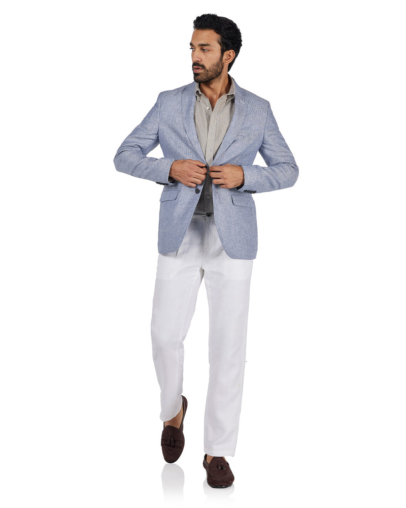 The Flintfield Linen Blazer - Grey