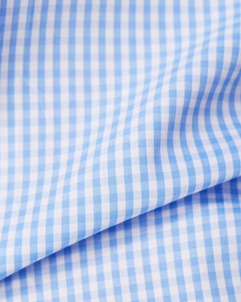 Blue Cotton Checked Shirt
