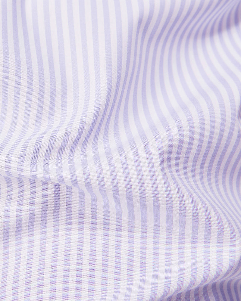 Lavender Cotton Oxford Striped Shirt