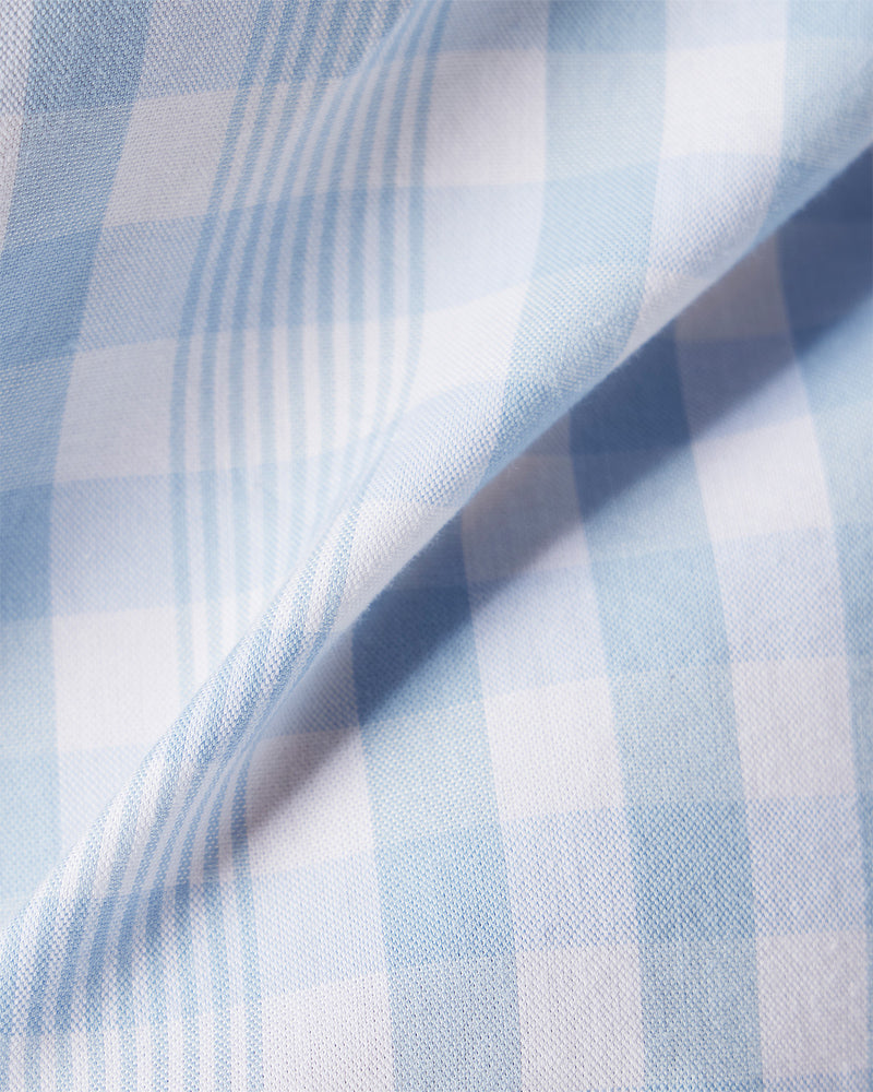 Blue Oxford Checked Shirt