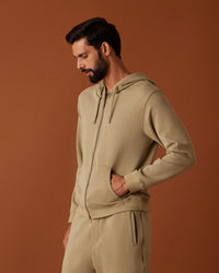 Luxe Journey Zipper Hoodie - Green