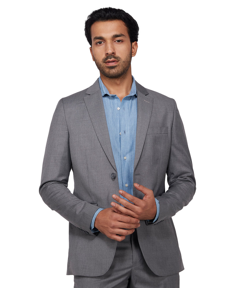 The Ashbury Blended Wool Blazer - Grey