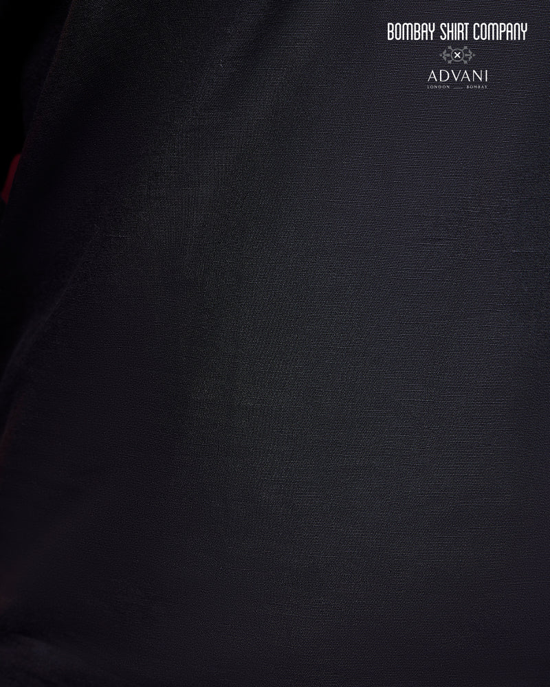BSC x ALB | Riviera Cotton Linen Popover Shirt - Black