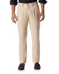 Palmscape Cotton Linen Pants - Ecru