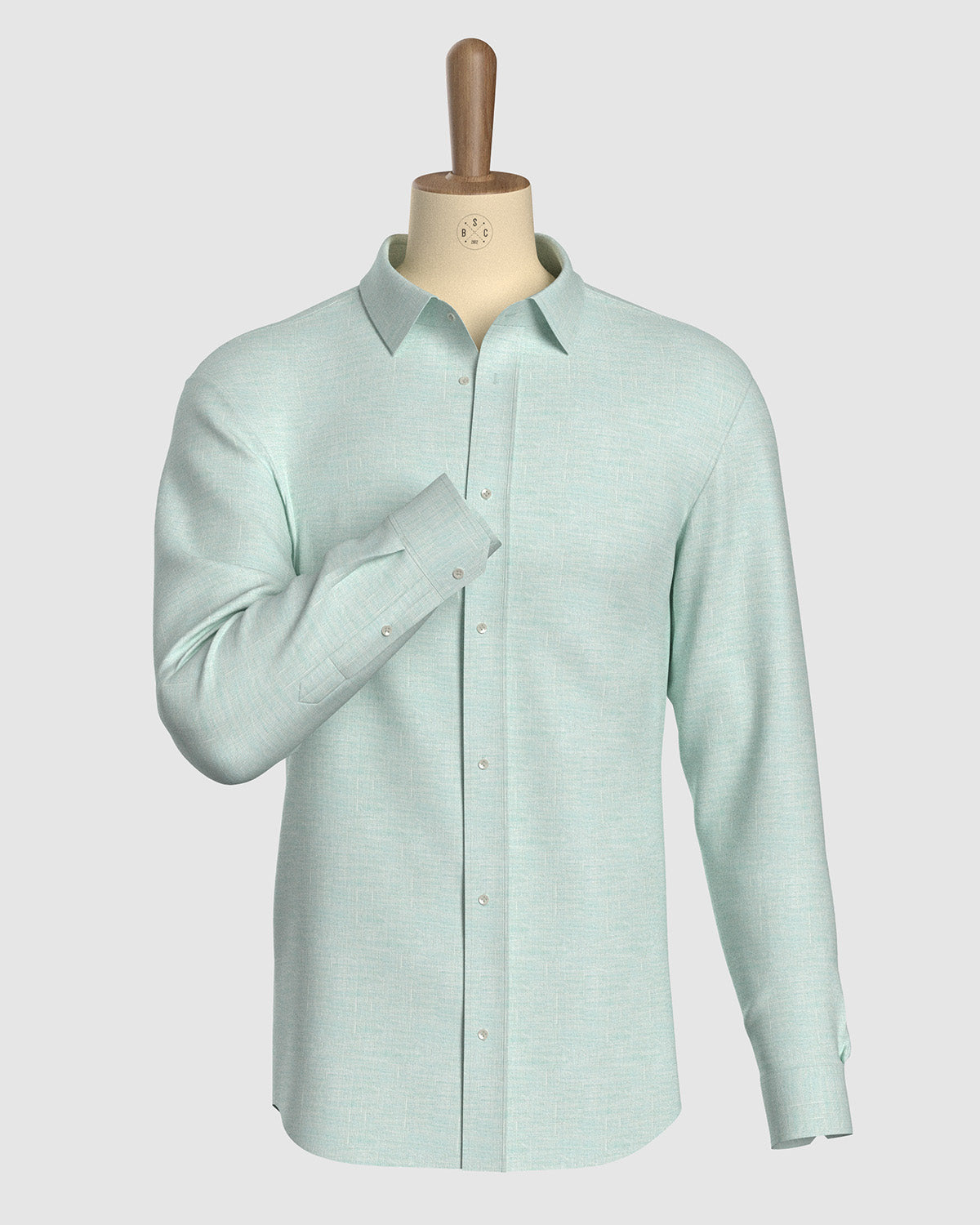 100% Linen Shirt - Light Green