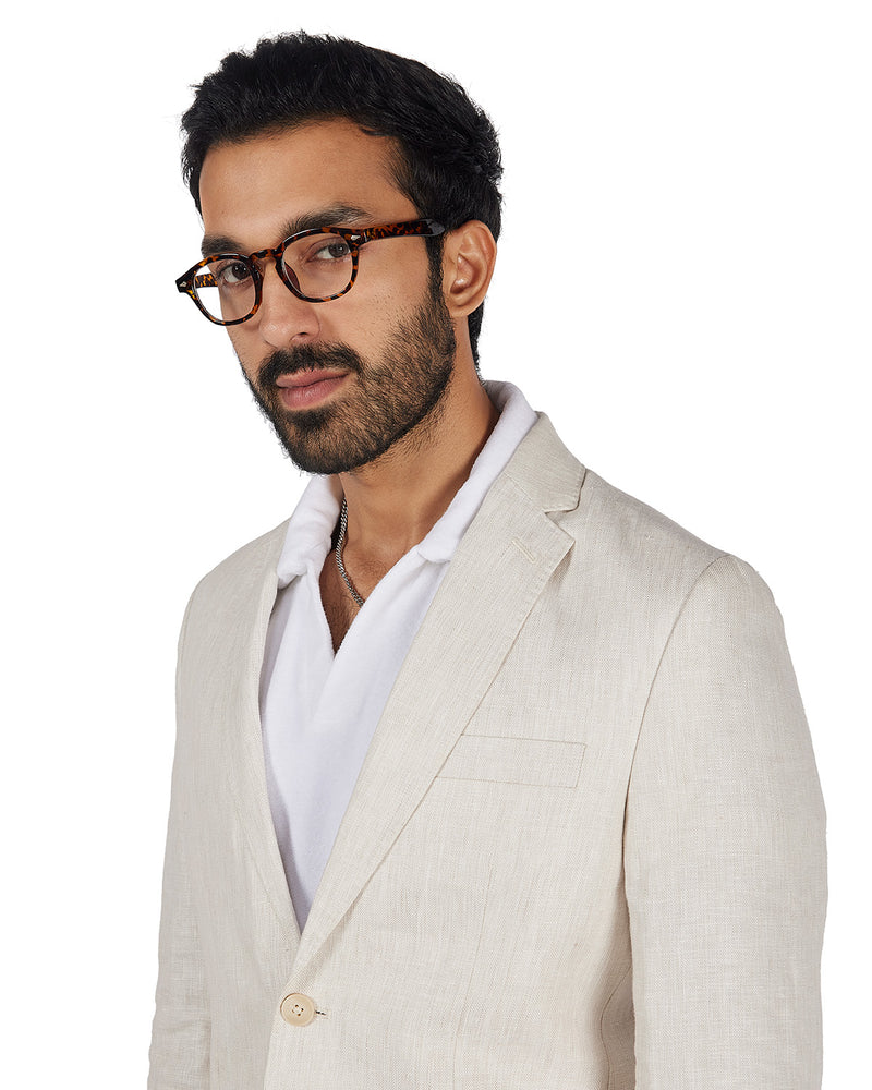 The Chestnut Ridge Linen Blazer - Ecru
