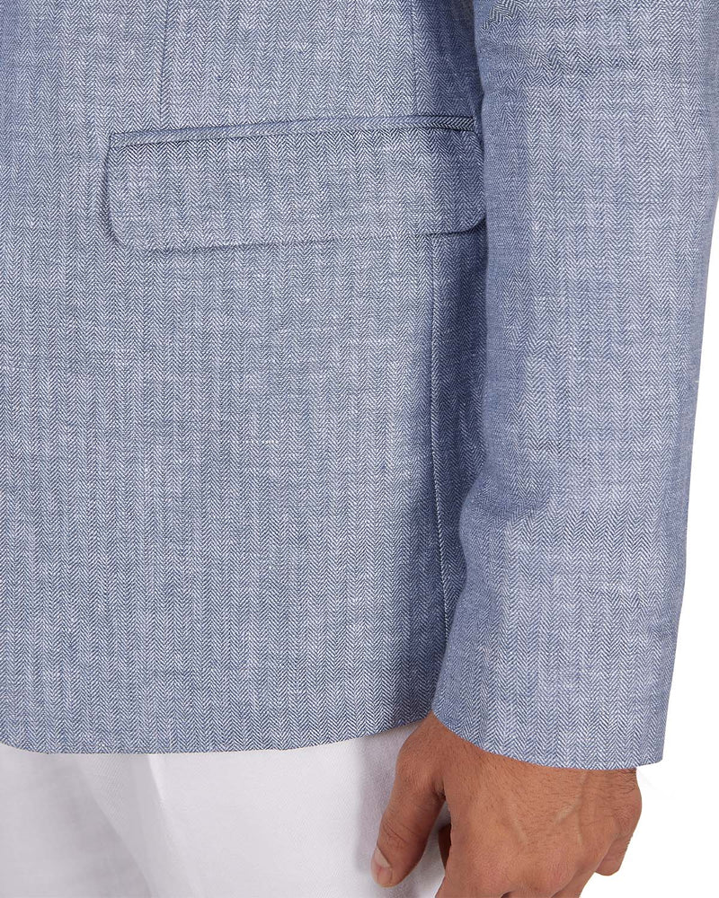 The Flintfield Linen Blazer - Grey