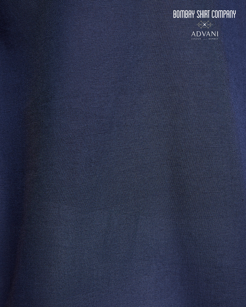 BSC x ALB | Riviera Cotton Linen Popover Shirt - Navy