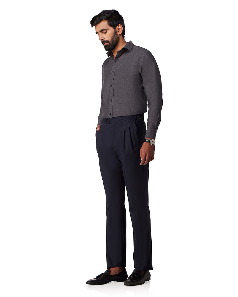 Grey Melange Oxford Shirt