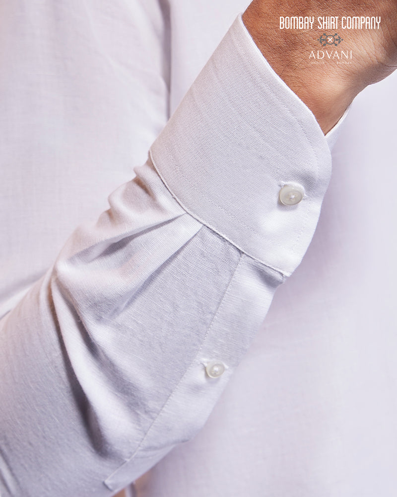 BSC x ALB | Riviera Cotton Linen Popover Shirt - White