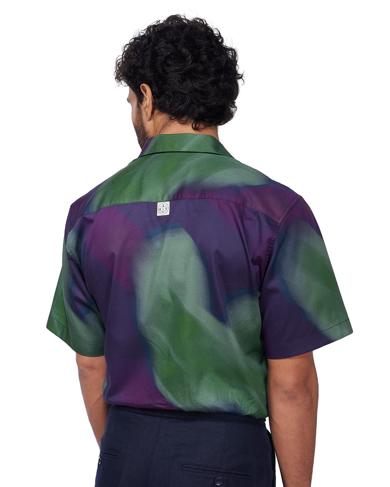 Green Blurry Printed Shirt
