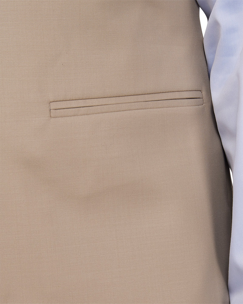 Cresta Blended Wool Nehru Jacket - Beige