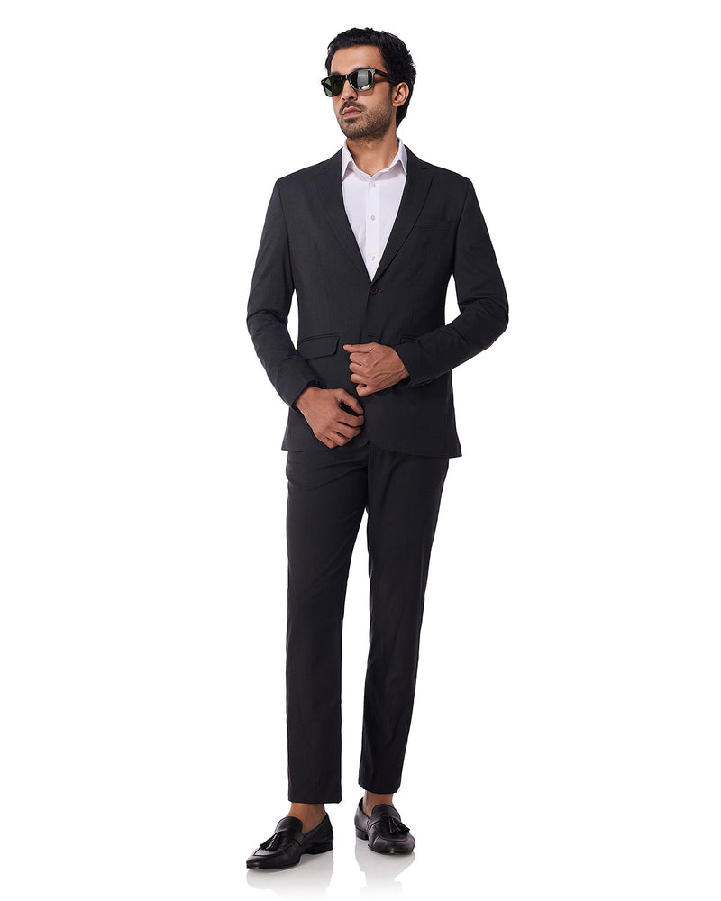 The Exquisite Blended Wool Jacket - Dark Grey