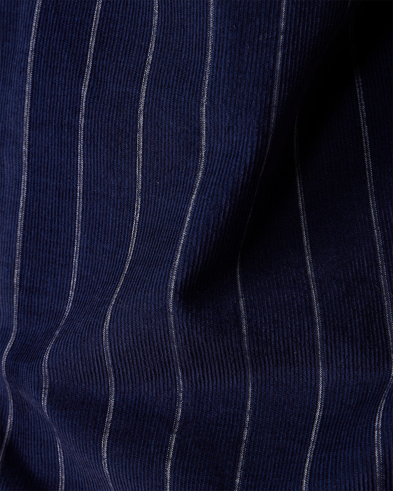 Navy Corduroy Striped Shirt