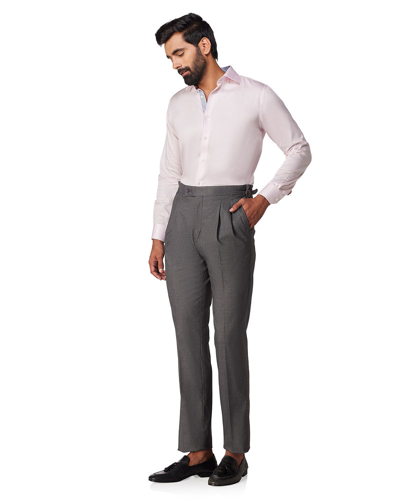 Pink Giza Cotton Satin Shirt