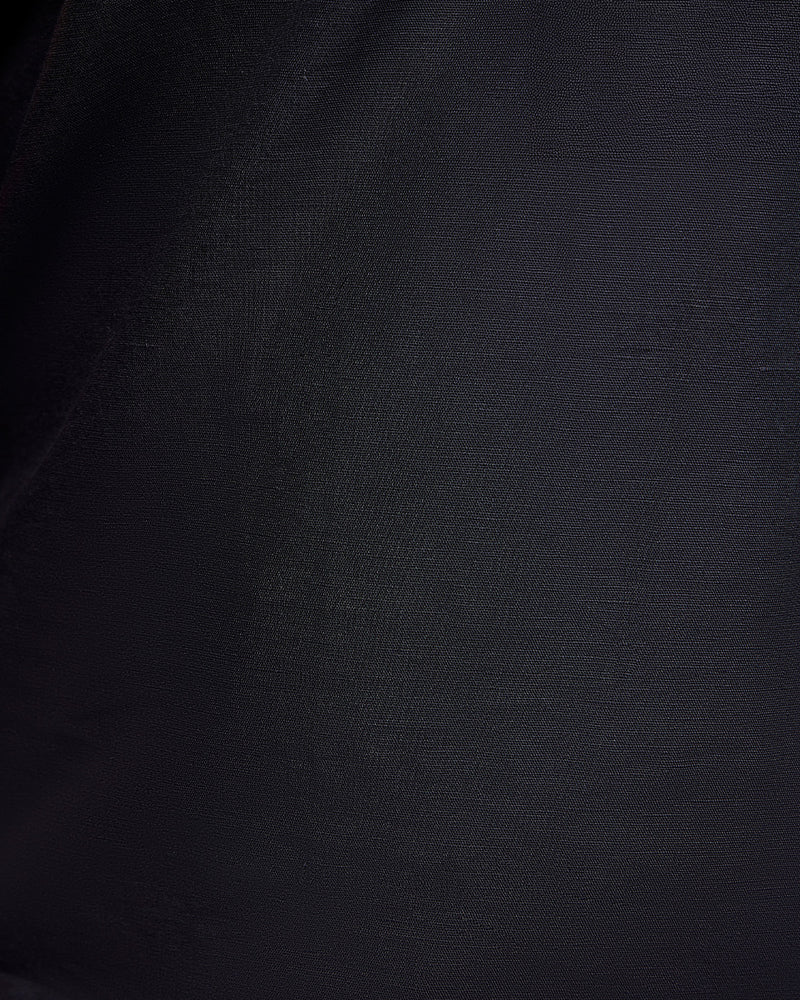 BSC x ALB | Riviera Cotton Linen Popover Shirt - Black