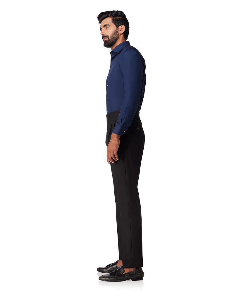 Navy Contrast Poplin Shirt