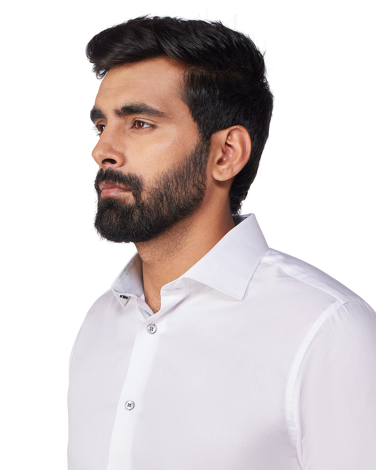 White Giza Cotton Satin Shirt