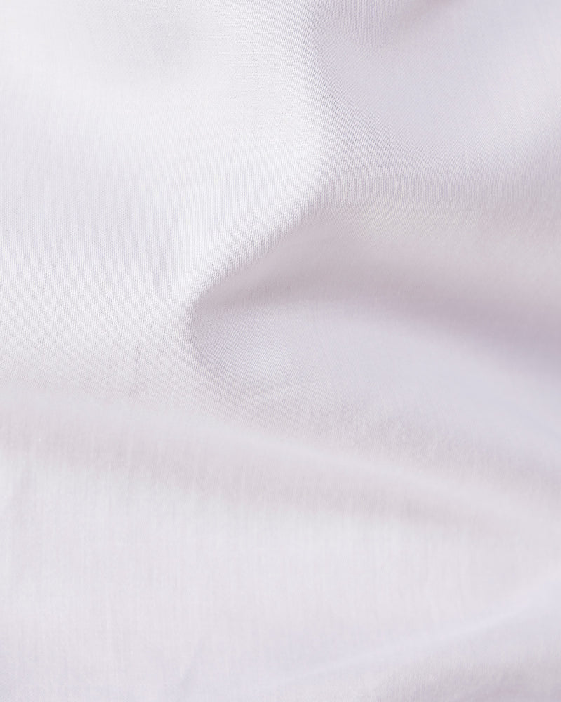 White Giza Cotton Satin Shirt