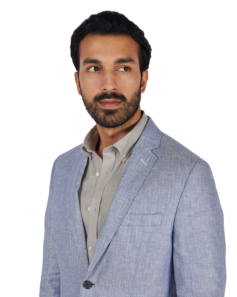 The Flintfield Linen Blazer - Grey