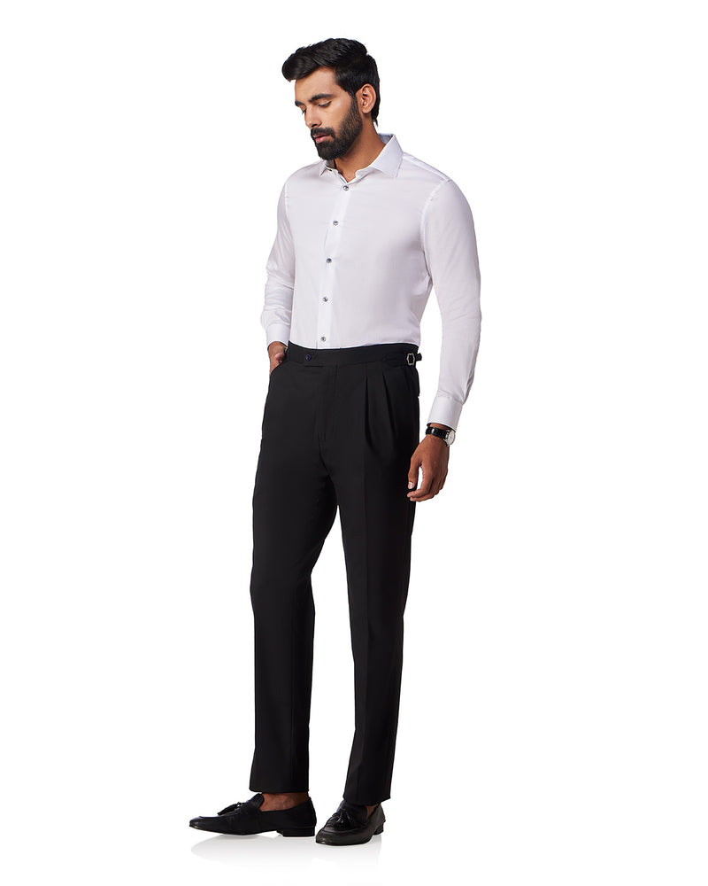 White Giza Cotton Satin Shirt