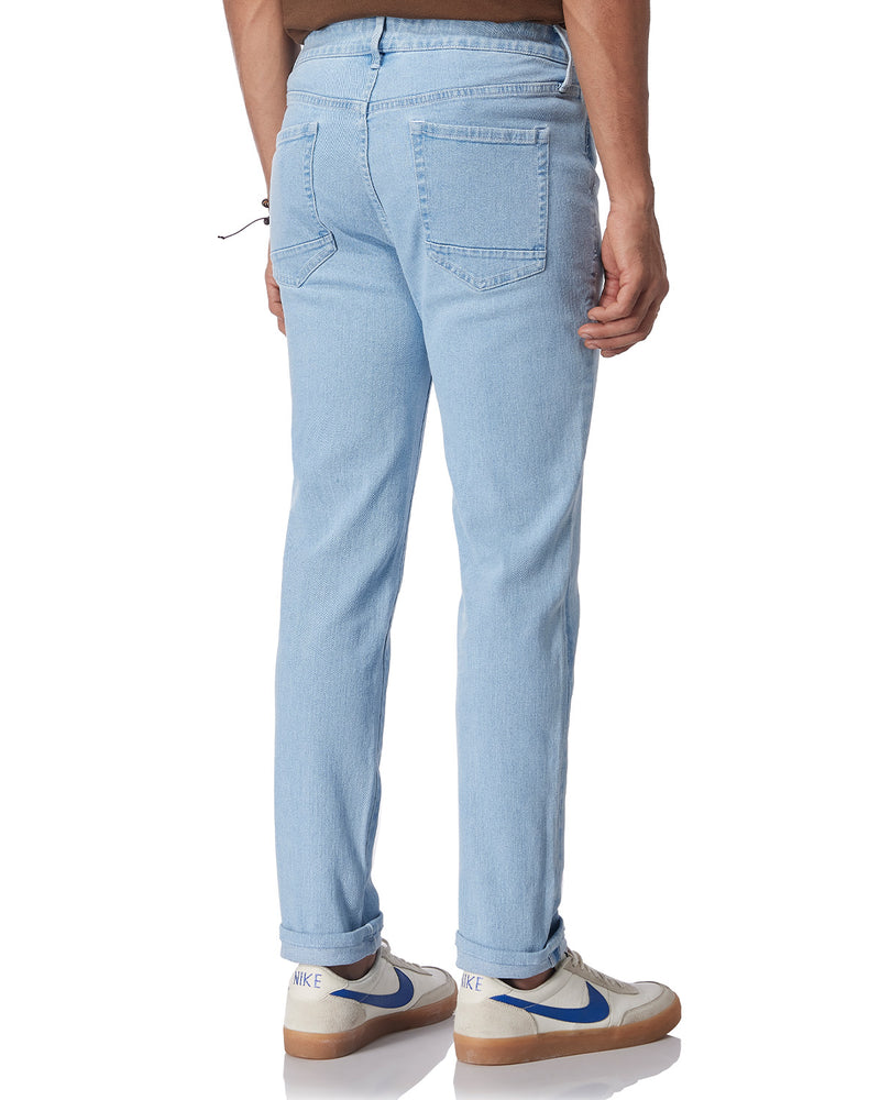 Iced Twill Stretch Jeans - Light Blue