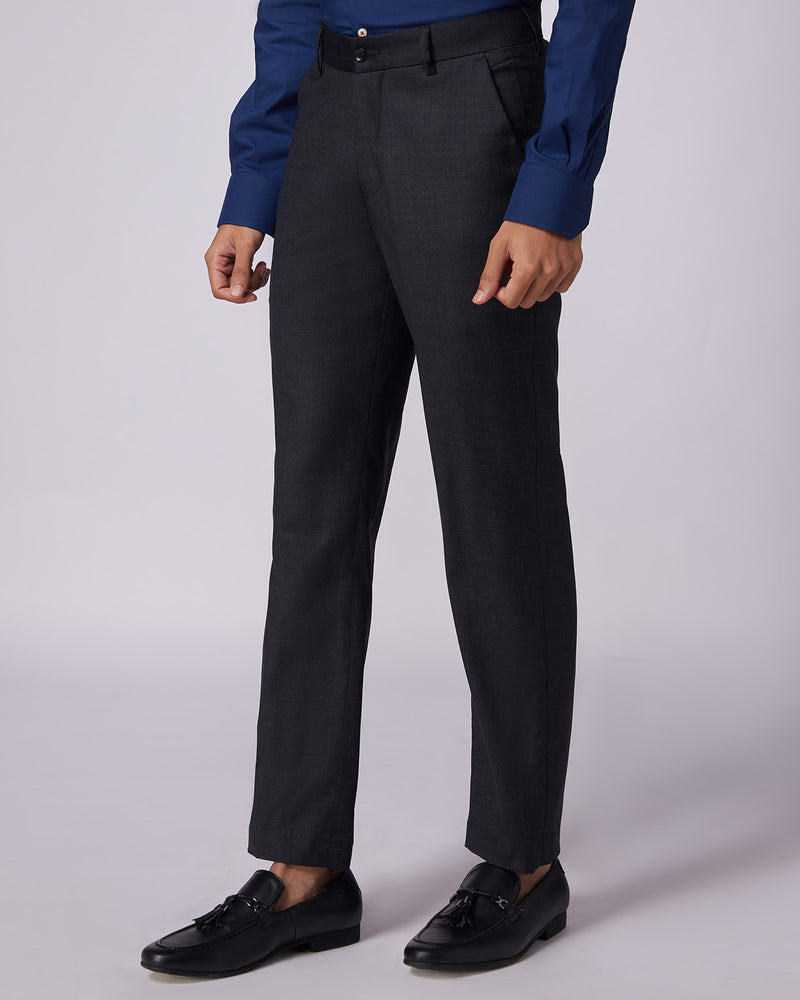 Exquisite Blended Wool Dress Pants - Dark Grey