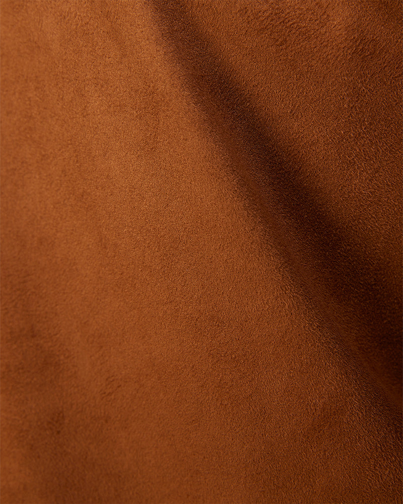 Atelier Stretch Suede Shacket - Brown