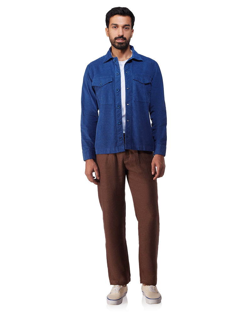 Ravine Corduroy Shacket - Blue