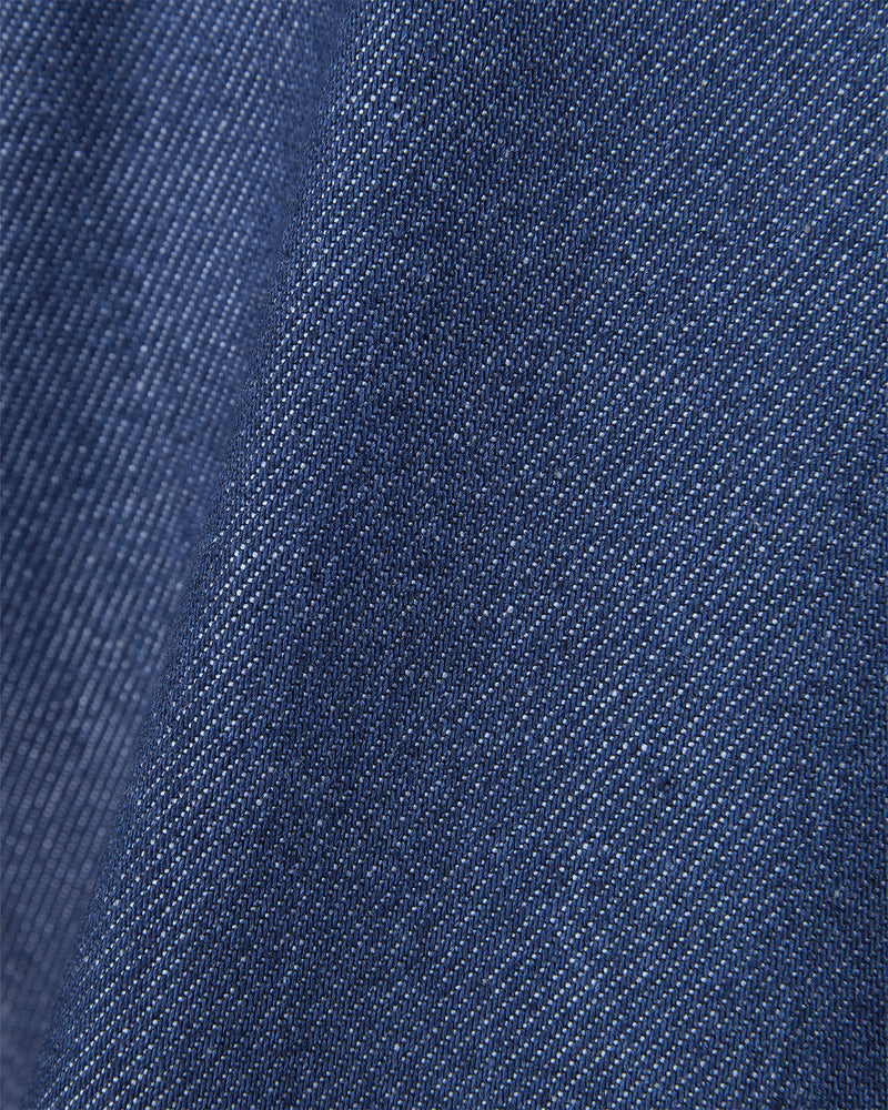 Twill Craft Denim Shacket - Dark Blue