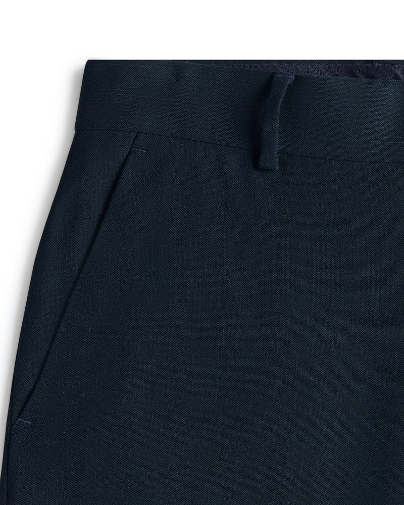 Legato Striped 4-Way Stretch Dress Pants - Navy