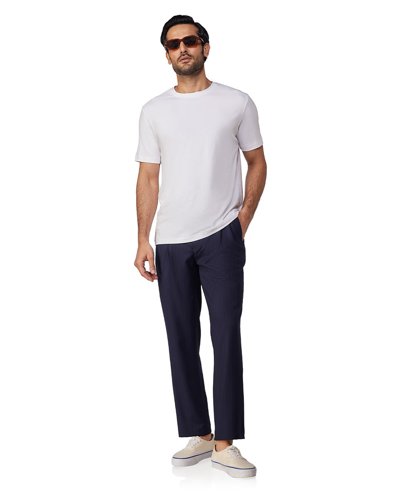 Savoir Striped Lounge Pants - Navy