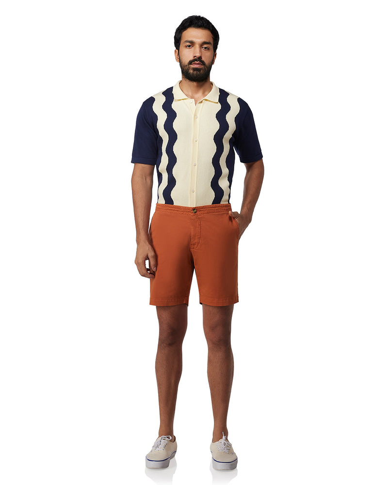 Urban Stretch Washed Shorts - Rust