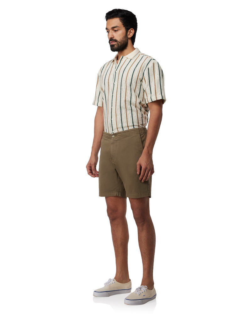 Urban Stretch Washed Shorts - Olive