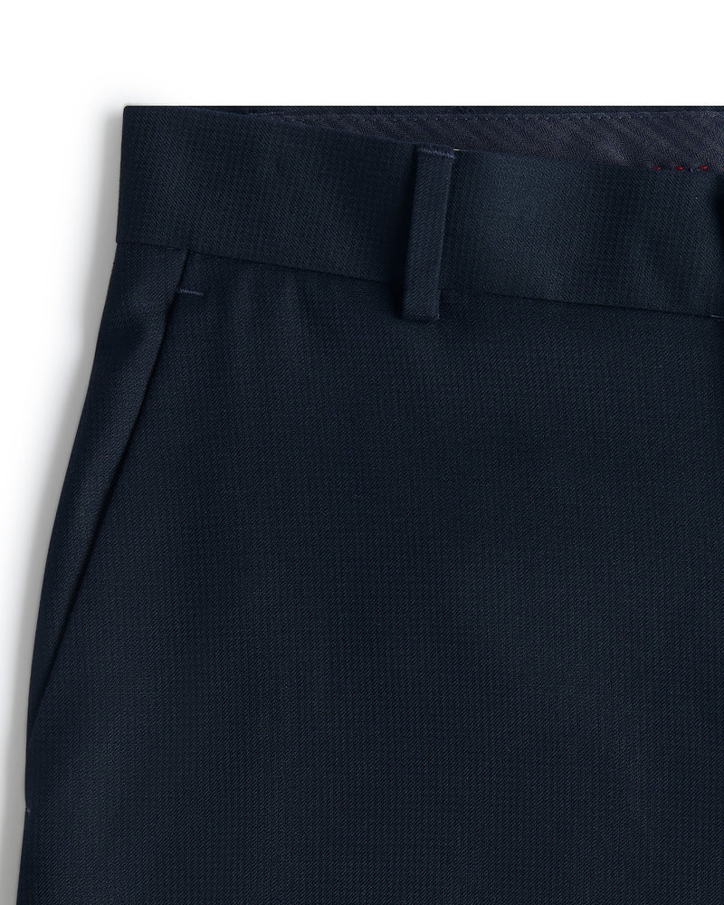 Volante Checked Dress Pants - Navy
