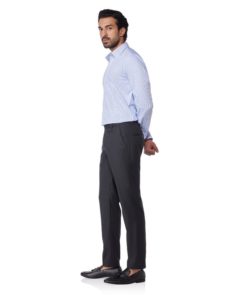 Exquisite Blended Wool Dress Pants - Dark Grey
