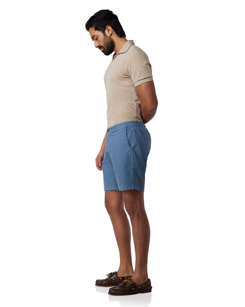 Urban Stretch Washed Shorts - Light Blue