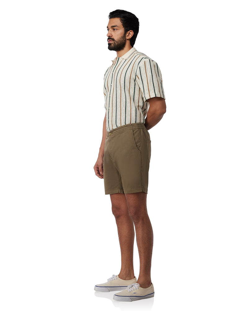 Urban Stretch Washed Shorts - Olive