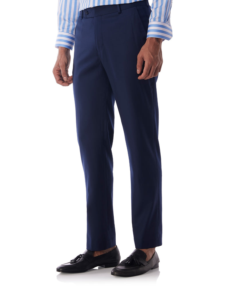 Exquisite Blended Wool Dress Pants - Navy Bombay Shirt Company Exquisite Blended Wool Dress Pants - Navy Bombay Shirt Company