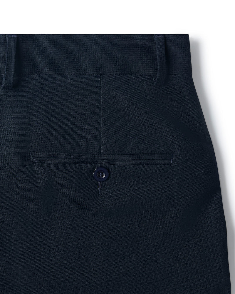 Volante Checked Dress Pants - Navy