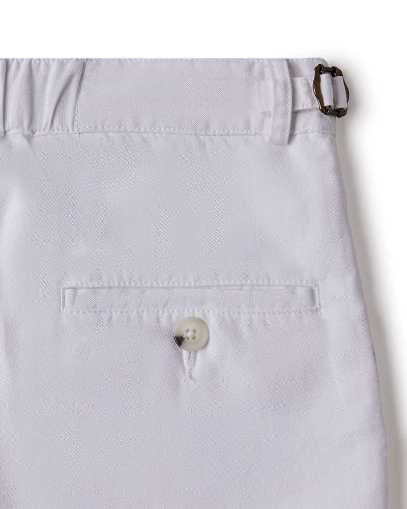 Weekender Cotton Linen Shorts - White