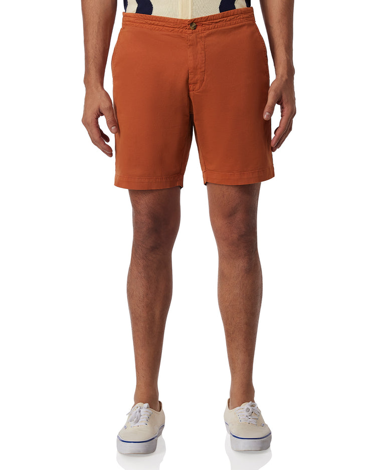 Urban Stretch Washed Shorts - Rust